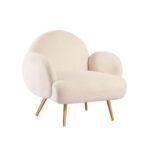 White Accent Chair Reading Sofa