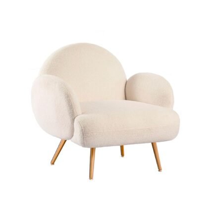 White Accent Chair Reading Sofa