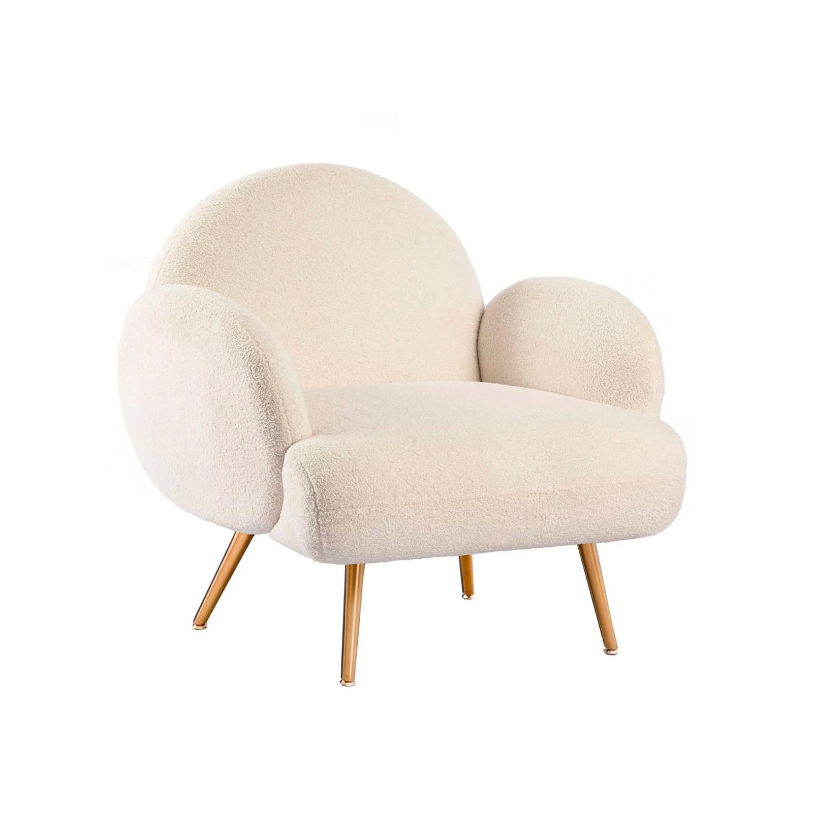 1-43 White Accent Chair Reading Sofa - Image 1