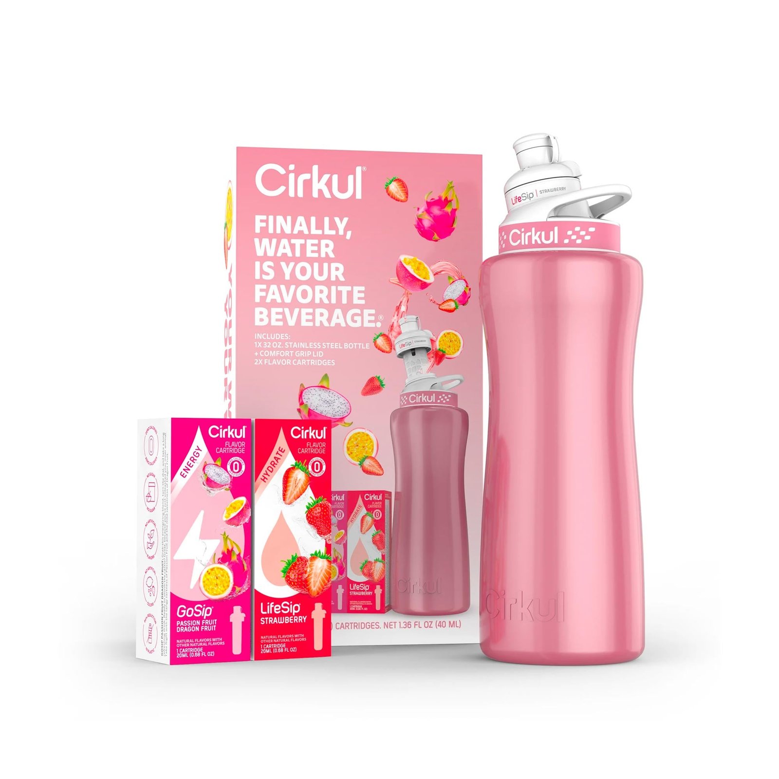 1-70 Rose Gold Stainless Steel Water Bottle - Image 1