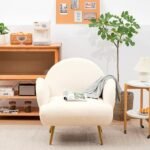 White Accent Chair Reading Sofa - Image 2